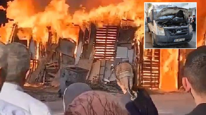Bursa'da mahalle garajı alev alev yandı