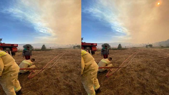 Bolu-Ankara sınırında orman yangını!