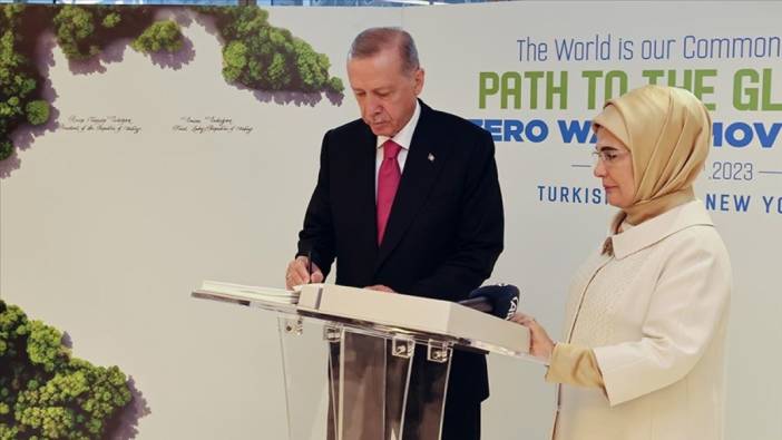 Cumhurbaşkanı Erdoğan Küresel Sıfır Atık İyi Niyet Beyanı'na ilk imzayı attı
