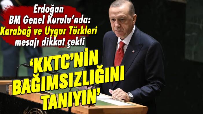 Erdoğan'dan BM Genel Kurulu'nda KKTC çağrısı: Karabağ ve Uygur Türkleri mesajı dikkat çekti