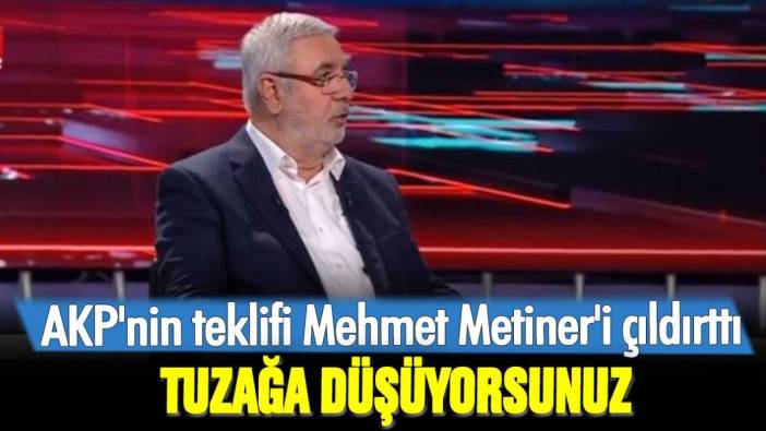 AKP'nin teklifi Mehmet Metiner'i çıldırttı: Tuzağa düşüyorsunuz