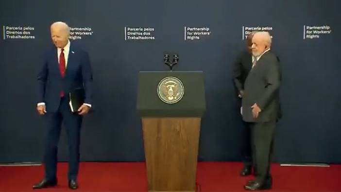 ABD Başkanı Joe Biden, Brezilya Devlet Başkanının elini sıkmayı unuttu