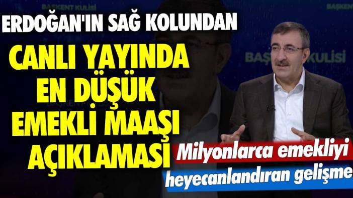Milyonlarca emekliyi heyecanlandıran gelişme: Erdoğan'ın sağ kolundan canlı yayında en düşük emekli maaşı açıklaması