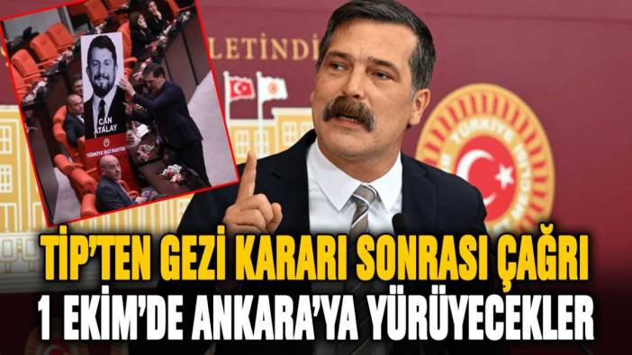 Yargıtay'ın Gezi kararı sonrası TİP'ten çağrı: "1 Ekim'de Ankara'ya yürüyoruz"