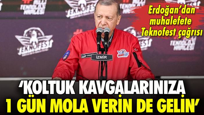 Erdoğan'dan muhalefete Teknofest çağrısı: 'Koltuk kavgalarınıza 1 gün mola verin'