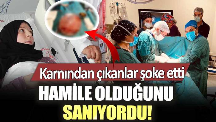 Hamile olduğunu sanıyordu! Karnından çıkanlar şoke etti