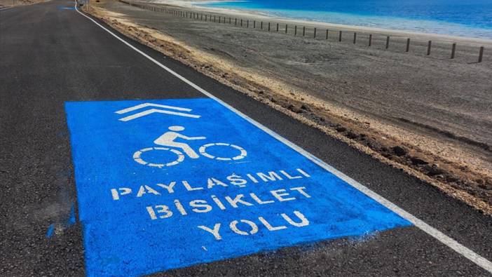 Salda Gölü çevresine 7 kilometrelik bisiklet yolu yapıldı
