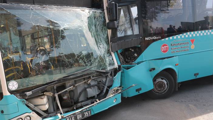 Belediye otobüsü ile halk otobüsü kafa kafaya çarpıştı: 9 yaralı