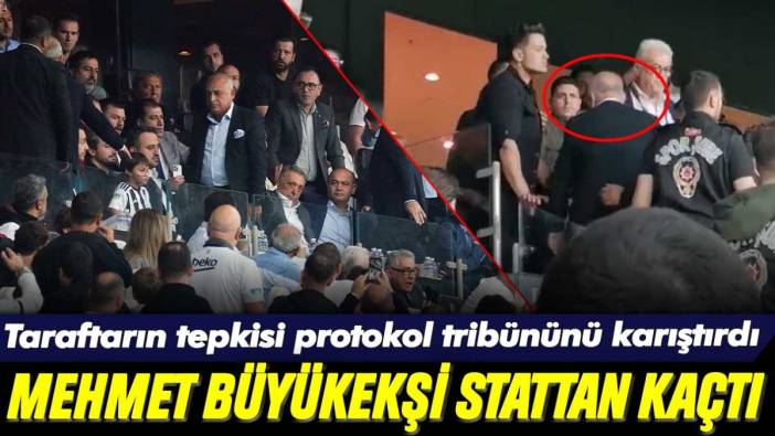 Beşiktaş taraftarı tepki gösterdi protokol tribünü karıştı: Mehmet Büyükekşi stattan kaçtı!