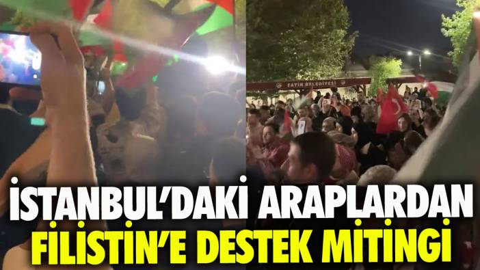 İstanbul'daki Araplardan Filistin'e destek mitingi