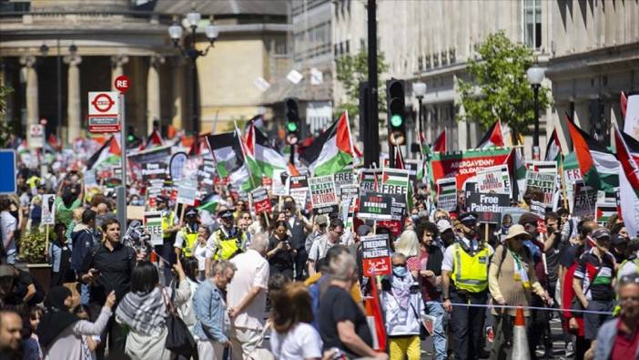 İngiliz polisi "Filistin'e destek" gösterisi öncesinde kısıtlamalar getirdi