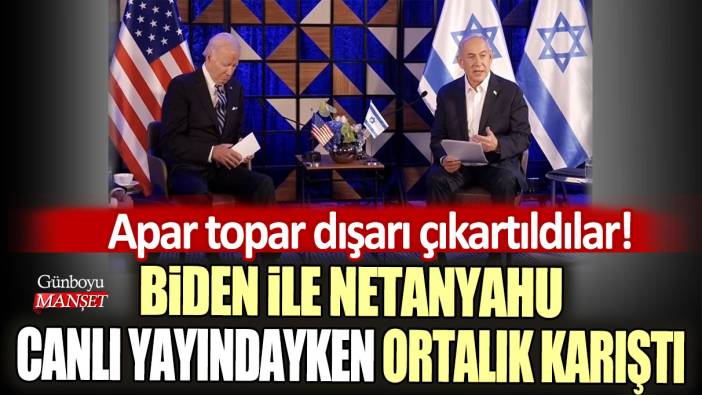 Dünyanın gözü bu görüşmedeydi! Biden ile Netanyahu canlı yayındayken ortalık karıştı: Apar topar dışarı çıkartıldılar