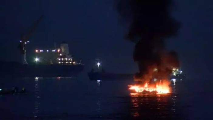 Ataköy'de tekne yandı! Yaralılar var