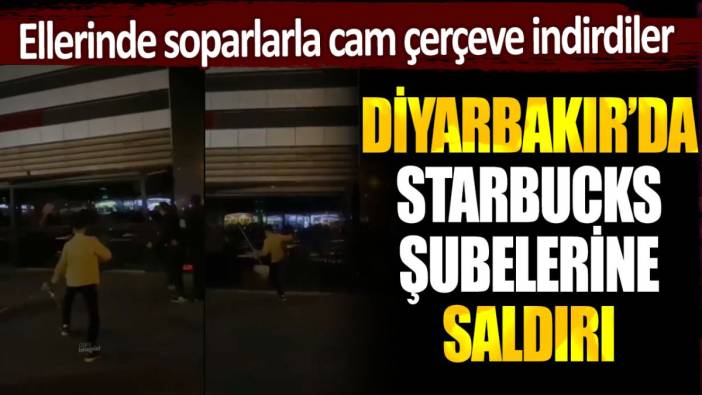Diyarbakır'da Starbucks şubelerine saldırı: Sopalarla dükkanları tuzla buz ettiler