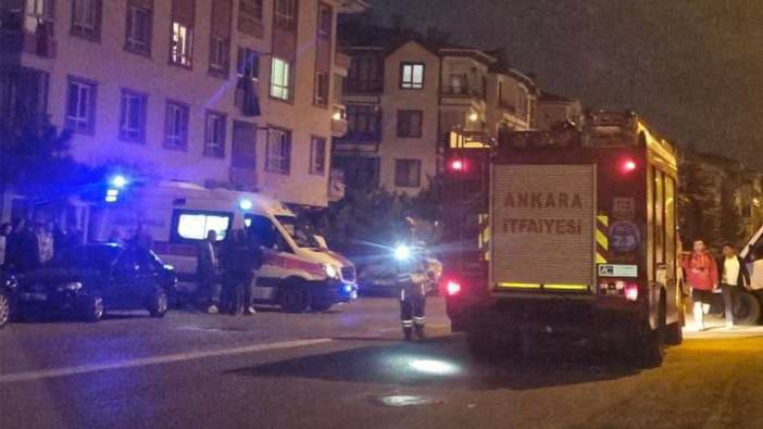 Ankara’da yokuş aşağı ilerlerken duramayan araç otoparka girdi