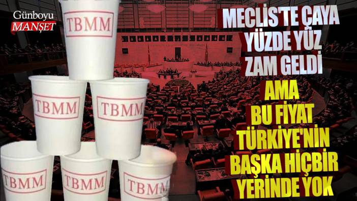 Meclis'te çaya yüzde yüz zam geldi ama bu fiyat Türkiye'nin başka hiçbir yerinde yok