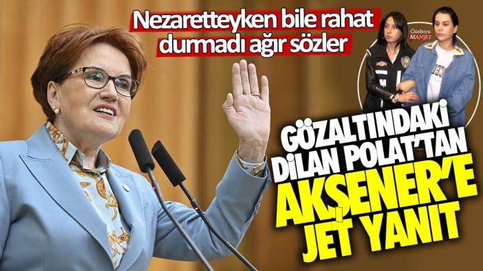 Gözaltındaki Dilan Polat'tan Meral Akşener'e jet yanıt! Nezaretteyken bile rahat durmadı ağır sözler