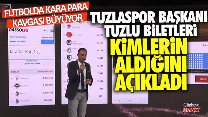 Tuzlaspor Başkanı Feyzi İlhanlı tuzlu biletleri kimlerin aldığını açıkladı! Futbolda kara para kavgası büyüyor: