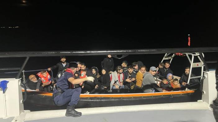 Ayvacık açıklarında 33 kaçak göçmen yakalandı