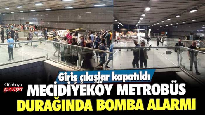 Mecidiyeköy metrobüs durağında bomba alarmı! Giriş çıkışlar kapatıldı