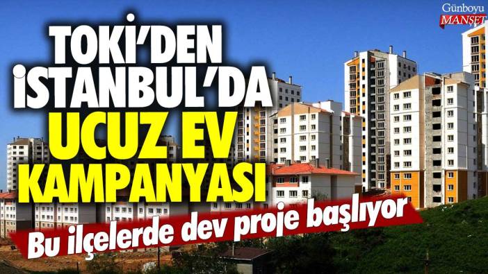 TOKİ'den İstanbul'da ucuz ev kampanyası! Bu ilçelerde dev proje başlıyor
