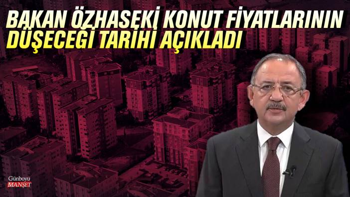 Bakan Özhaseki konut fiyatlarının düşeceği tarihi açıkladı
