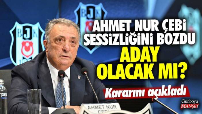 Ahmet Nur Çebi sessizliğini bozdu: Aday olacak mı? Kararını açıkladı