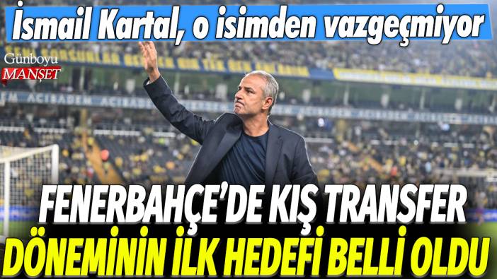 Fenerbahçe'de kış transfer döneminin ilk hedefi belli oldu: İsmail Kartal, o isimden vazgeçmiyor