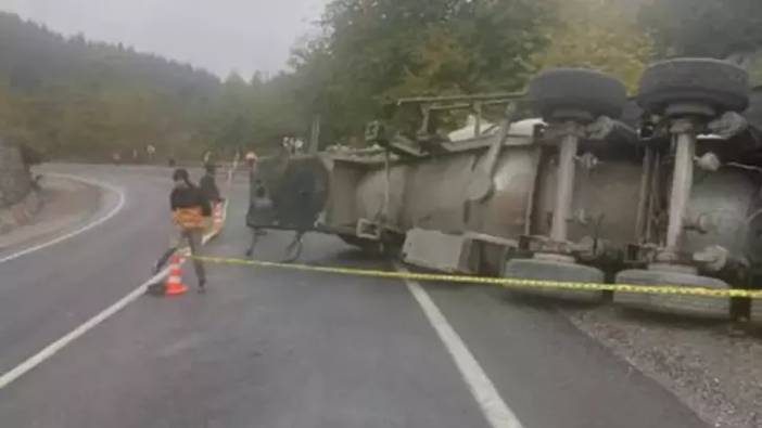 Kahramanmaraş'ta feci kaza: Beton mikseri devrildi, sürücü hayatını kaybetti