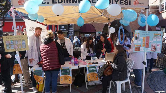 Edirne'de üniversite öğrencileri diyabet farkındalığı için etkinlik düzenledi