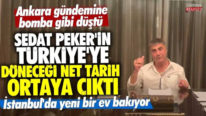 Sedat Peker’in Türkiye’ye döneceği net tarih ortaya çıktı: İstanbul’da yeni bir ev bakıyor…Ankara gündemine bomba gibi düştü