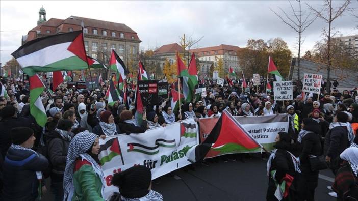 Almanya'nın başkentinde toplanıldı: Berlin'de Filistin'e destek gösterisi