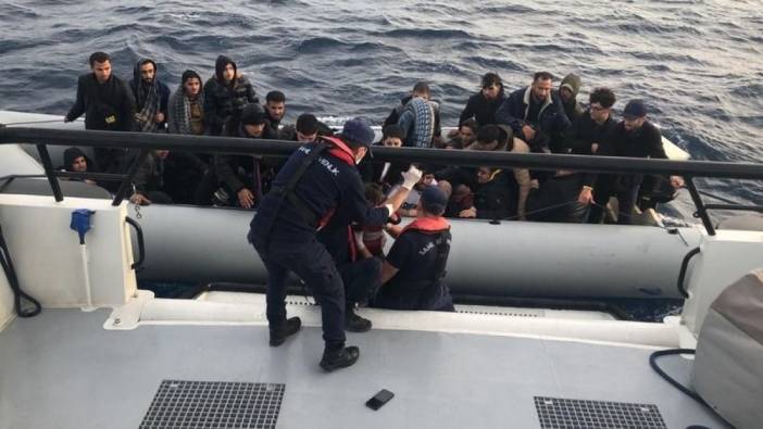 Bodrum açıklarında 56 düzensiz göçmen kurtarıldı