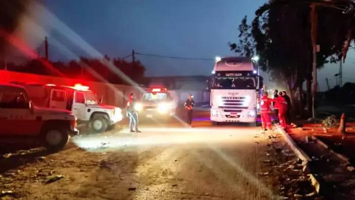 Filistin Kızılayı yardımları teslim aldı: İnsani yardım yüklü 100 kamyon teslim alındı
