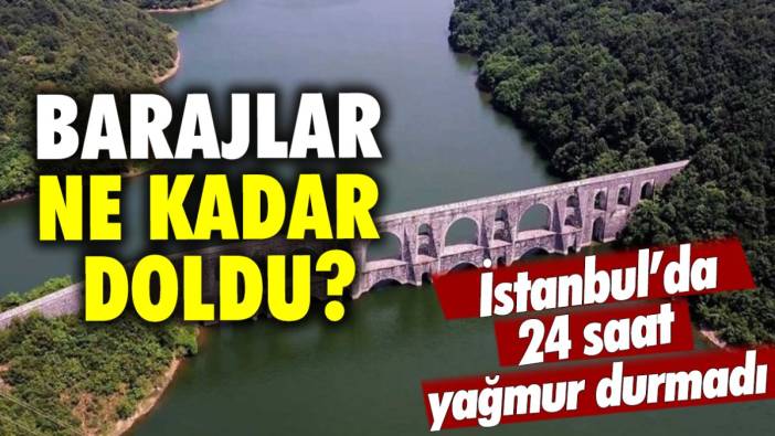 İstanbul'da 24 saat yağmur durmadı! Barajlar ne kadar doldu?