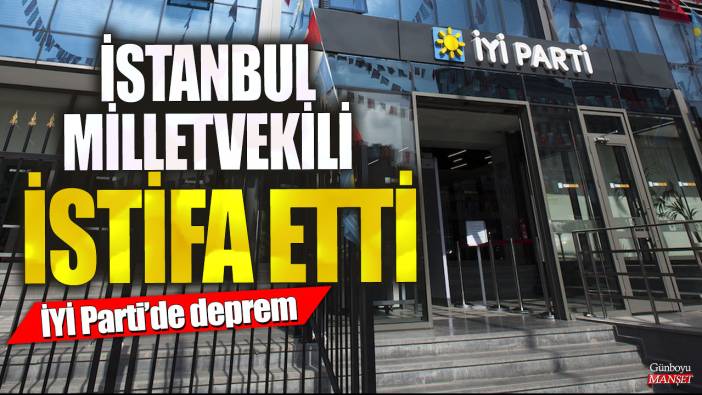 Son dakika...İYİ Parti'de deprem! İstanbul milletvekili istifa etti