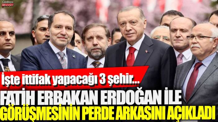 Fatih Erbakan Erdoğan ile görüşmesinin perde arkasını açıkladı: İşte ittifak yapacağı 3 şehir