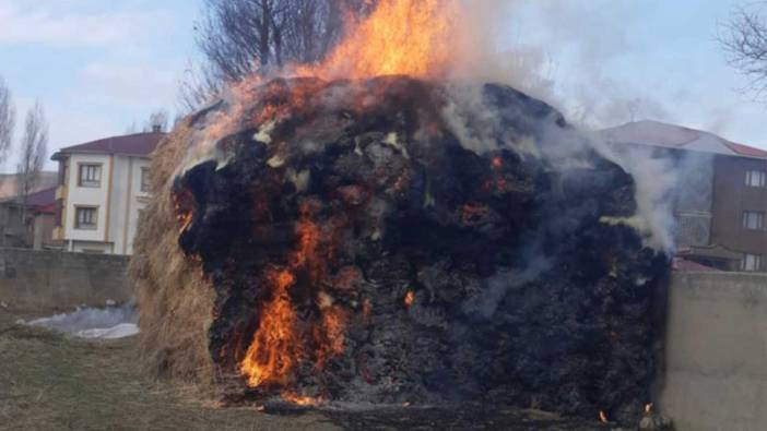 Yüksekova'da 6 bin bağ otu çıkan yangında küle döndü
