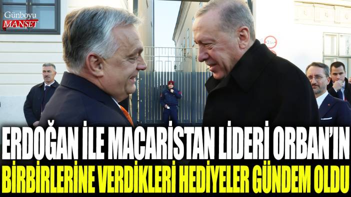 Erdoğan ile Macaristan Lideri Orban'ın birbirlerine verdikleri hediyeler gündem oldu