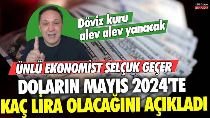 Ünlü ekonomist Selçuk Geçer doların Mayıs 2024'te kaç lira olacağını açıkladı! Döviz kuru alev alev yanacak