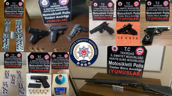 Tekirdağ’da silah ve uyuşturucu operasyonu: 20 gözaltı