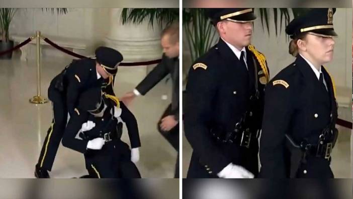 ABD'li kadın subay Sandra Day O'connor'ın cenaze töreninde yere yığıldı