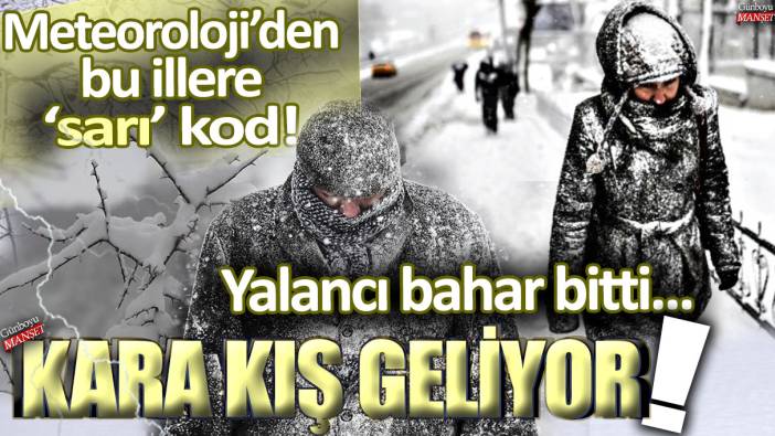 Türkiye'ye kara kış geliyor... Meteoroloji'den o illere 'sarı' kodlu uyarı!