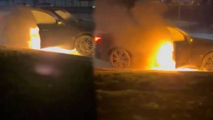 Bursa’da seyir halindeki otomobilde yangın çıktı