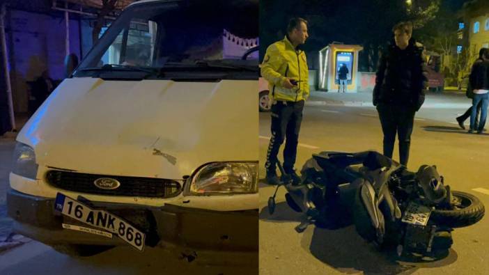 Bursa'da kamyonet motosiklete çarptı: 2 yaralı