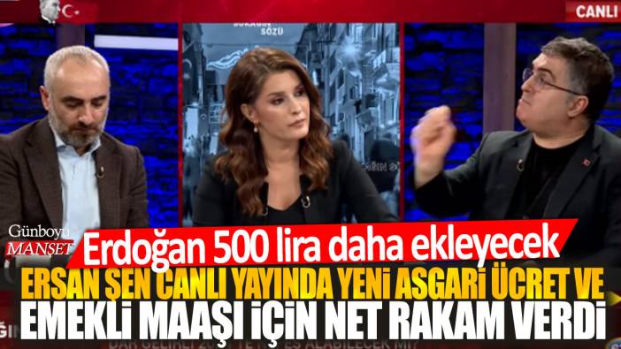 Ersan Şen canlı yayında yeni asgari ücret ve emekli maaşı için net rakam verdi: Erdoğan 500 lira daha ekleyecek