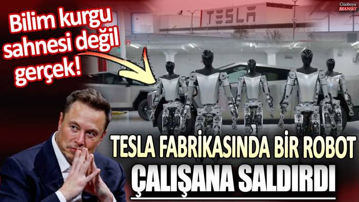 Bilim kurgu sahnesi değil, gerçek: Tesla fabrikasında bir robot, çalışana saldırdı!
