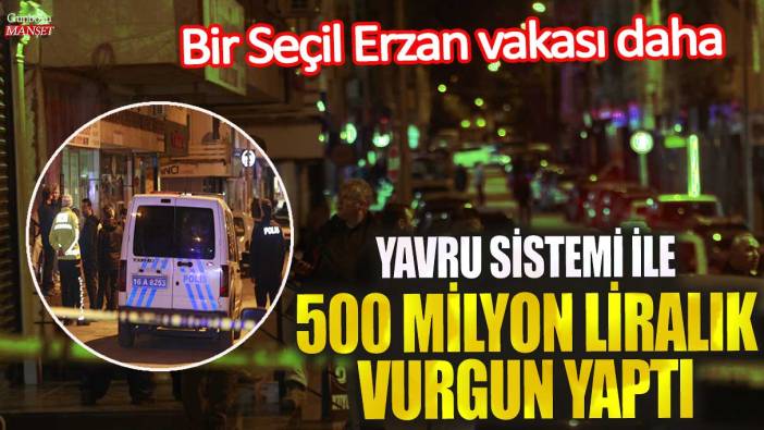 Bursa’da yavru sistemi ile 500 milyon liralık vurgun yaptı! Bir Seçil Erzan vakası daha