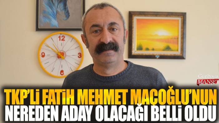 Son dakika... TKP'li Fatih Mehmet Maçoğlu'nun nereden aday olacağı belli oldu