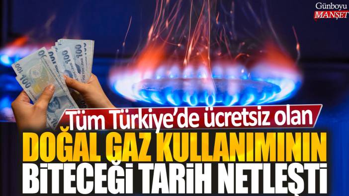 Tüm Türkiye'de ücretsiz olan doğal gaz kullanımının biteceği tarih netleşti